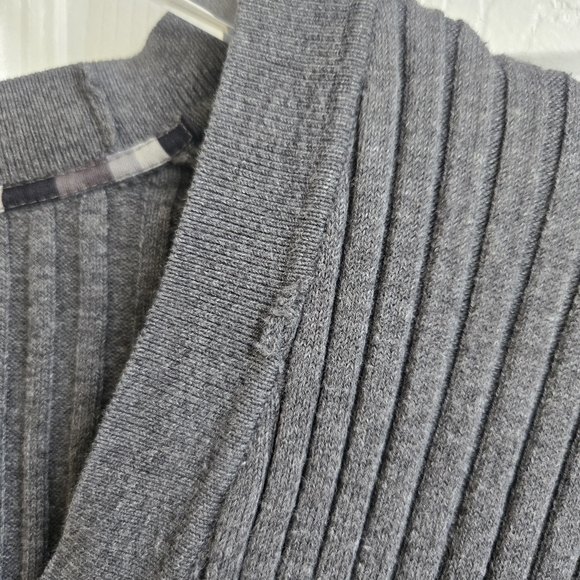 Lands' End Gray Ribbed Cardigan - Picture 5 of 5